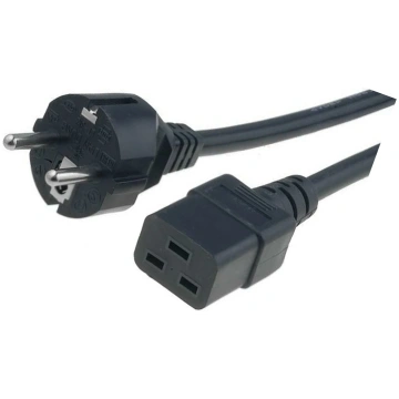 Cable; 3x1mm2; CEE 7/7 (E/F) plug,IEC C19 female; 