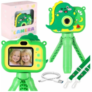 Bērnu digitālais fotoaparāts ar statīvu, Dinozaurs