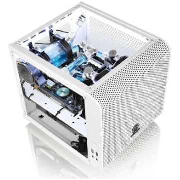 Thermaltake PC case Core V1 MiniITX Window - Snow 