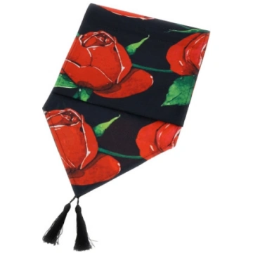 RUNNER NERO CON ROSE ROSSE BACCARAT HERVIT cod. 29