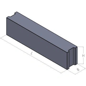 Pamatu Bloki FBS 12-3-6 garums L 1180 mm platums B