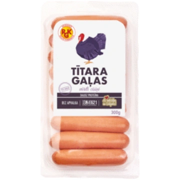Tītara gaļas cīsiņi vārīti RGK 300g