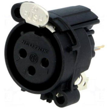 Socket | XLR | female | PIN: 3 | straight | with p