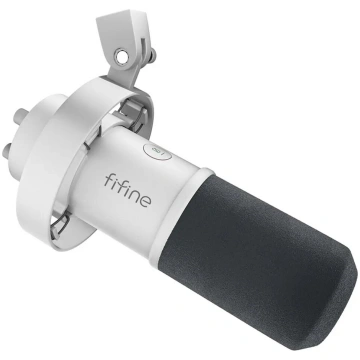 Fifine K688 dinamiskais mikrofons, balts