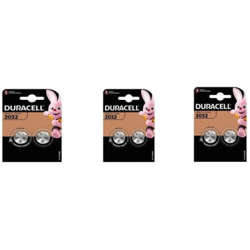 DURACELL baterijas CR2032 LITHIUM, 6 gab
