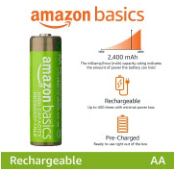 Amazon Basics 16 gab. uzlādējamu AA NiMH lieljauda