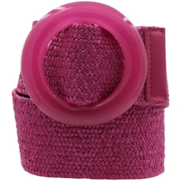 Circle Acrylic Buckle Belt - Magenta Art Box