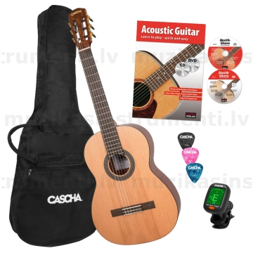 Klasiskās ģitāras komplekts CASCHA 4/4 Classical G