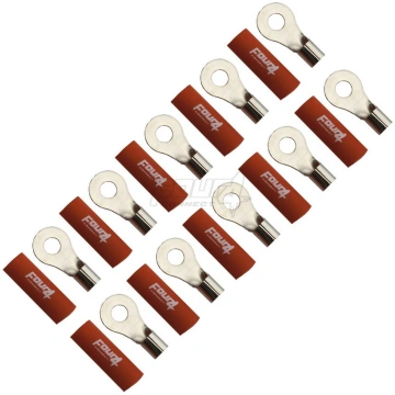 Four Connect ring terminal for cable, RED (M6, 10 