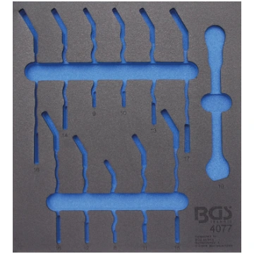 TOOL TRAY 2/3, EMPTY | FOR BGS 4077 (4077-1) BGS T