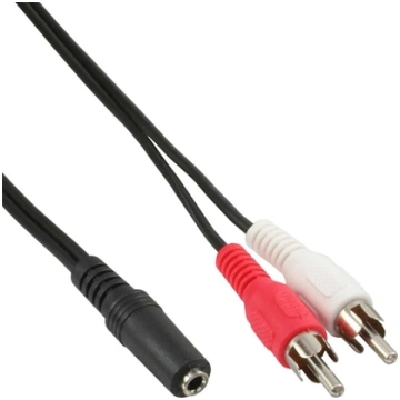 Kabel InLine Jack 3.5mm - RCA (Cinch) x2 3m czarny