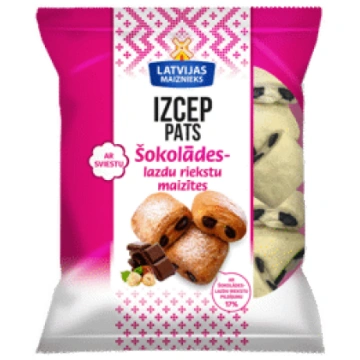 Šokolādes lazdu riekstu maizītes Izcep Pats LATVIJ