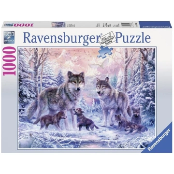 Puzle Arktikas vilki Ravensburger, 1000 gab