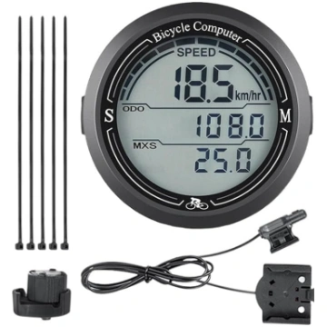 Velosipēda odometrs, bezvadu, LCD displejs, ātruma