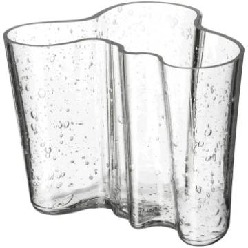 Iittala - Aalto Vase 120Mm Bubble Glass Clear - iz