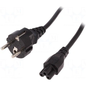 Cable | CEE 7/7 (E/F) plug angled,IEC C5 female | 