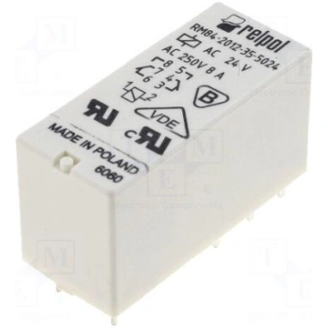 Relay: electromagnetic | DPDT | Ucoil: 24VAC | 8A/