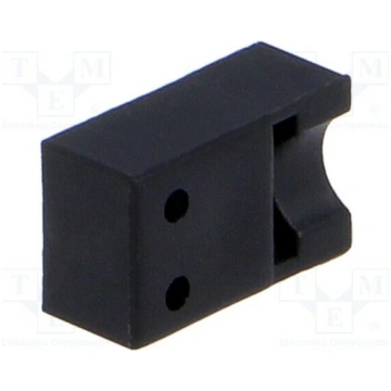 LED housing; 3mm; polyamide; angular; black; UL94V