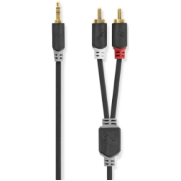 Kabelis Nedis AUX 3.5mm - 2x RCA 5m