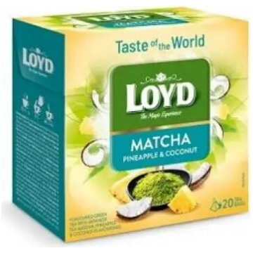Tējas maisiņi Loyd Matcha Pineapple Coconut, zaļā 