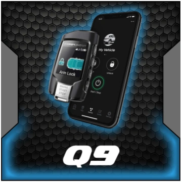 Compustar Q9 2-Way LCD Remote Start, Lock, Unlock,