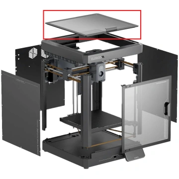 Elegoo Centauri Carbon Upper Glass Cover Assembly 