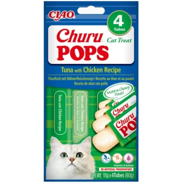 Churu Cat Pops Tuna with Chicken Recipe (4 x 15 g)