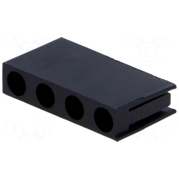 LED housing | 3mm | polyamide | angular | black | 