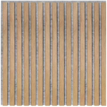 Lineārie sienu paneļi Woodline MDF 30x30cm grey/oa