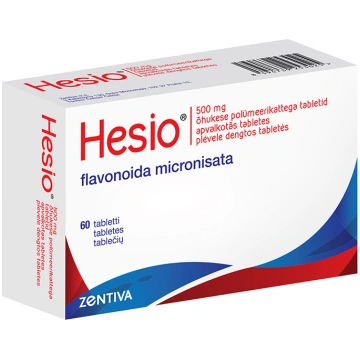 HESIO 500 mg apvalkotās tabletes N60