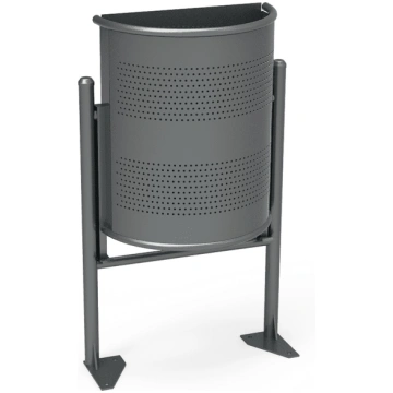 Urban Basket Street Semi -Round Wall Grey 30L