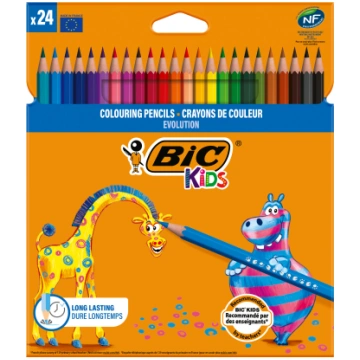 Krāsainie zīmuļi Bic Evolution, 24 gab