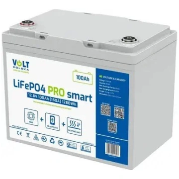 Volt LiFePO4 Polska PRO SMART 12 8V 100 Ah (150A)