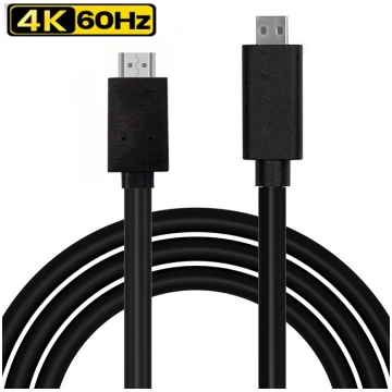 Kabelis micro HDMI - HDMI 1.5m 4K 60Hz melns Micro