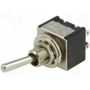 Switch: toggle; Pos: 2; DPDT; ON-(ON); 3A/250VAC; 