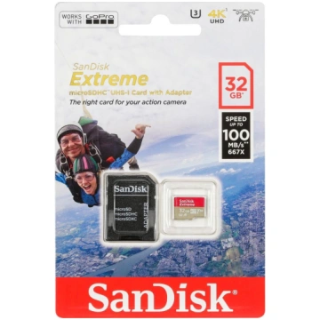 SanDisk microSDHC Action SC 32GB Extreme 100MB A1 