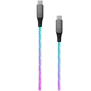 Fixed | Glowing Charging Cable USB-C/USB-C, PD sup