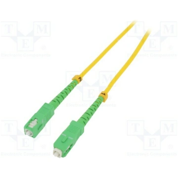 Fiber patch cord; SC/APC,both sides; 5m; 9/125um; 