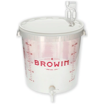 30L fermentācijas tvertne ar krānu (caurspīdīga) +