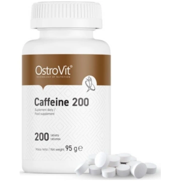 Uztura bagātinātājs Ostrovit Caffeine 200 mg, 200 