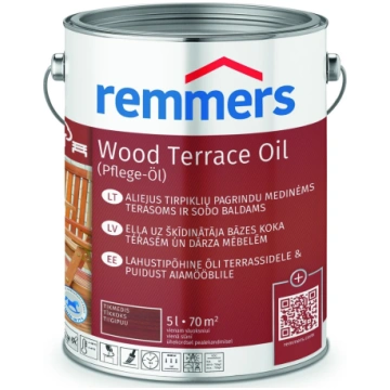 Eļļa koka terasēm REMMERS 5L, Tīkkoks