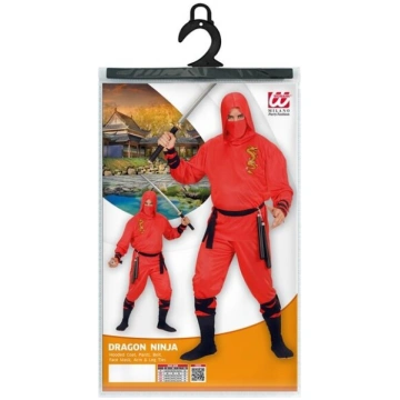 SARKANĀ PŪĶA NINJA (mētelis ar kapuci, bikses, jos