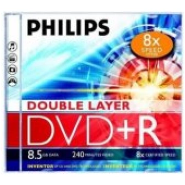 Philips DVD+R DL Double Layer 8.5GB x8 Jewel case 