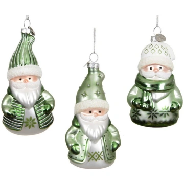 ORNAMENT GLASS SANTA 11CM 129691 (8720725556560) (