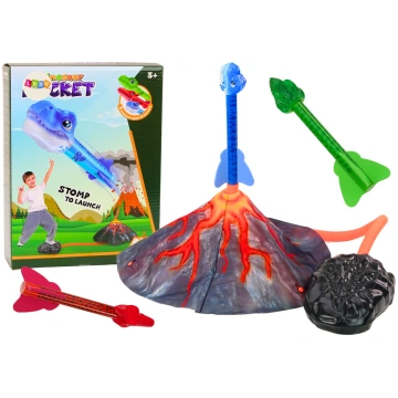 Dinosaurs Volcano Adjustable Rocket Launcher Game 