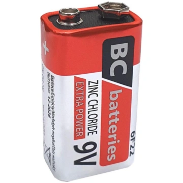 Cinka hlorīda baterija 6F22 EXTRA POWER 9V Baterie