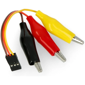 Adapter socket 3pin for servo with alligator clips