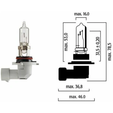 Flosser B-5 Autolampa HB3 12V 60W P20d F9005