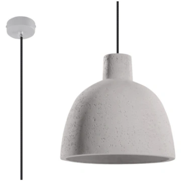 Gaiši pelēka piekaramā lampa ø 28 cm Filippo – Sol
