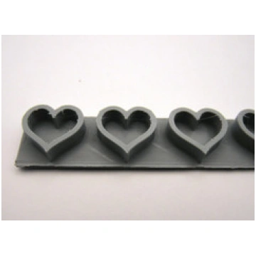 Outlined Heart border stamp for handbuild pottery